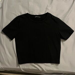 Zara Black Crop Shirt